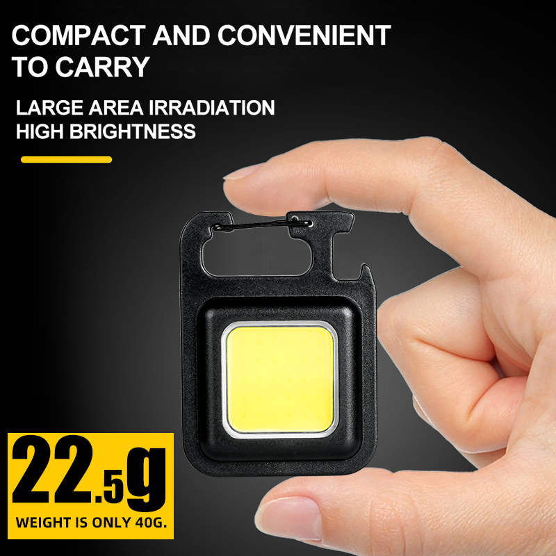 超高輝度で便利な携帯用ミニCOBキーホルダー懐中電灯、充電式 - Outdoor Lighting Types のレビューと価格
