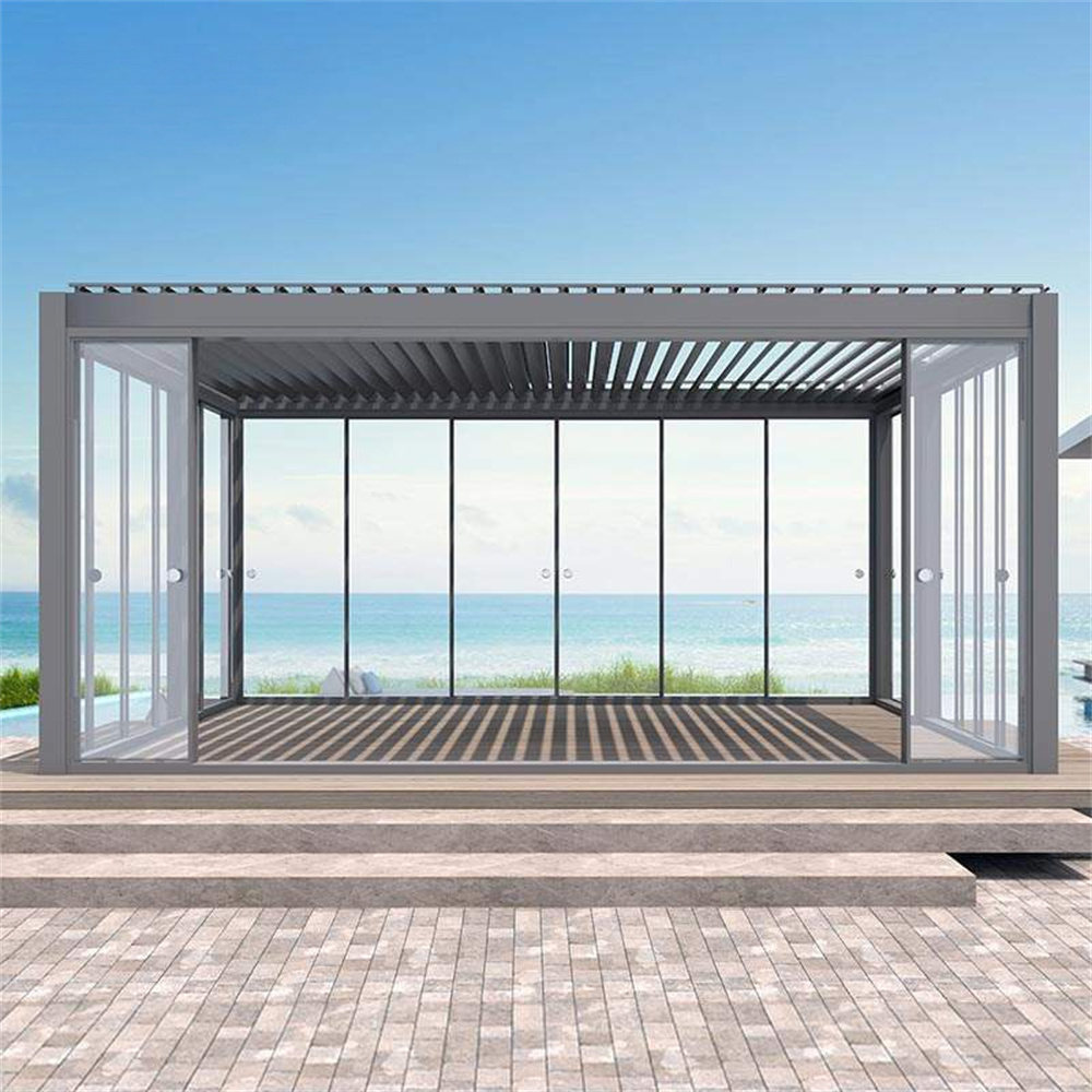アルミ製バイオクライマティックパーゴラ スライド式ガラス 防 - Outdoor Lighting Restaurant のレビューと価格