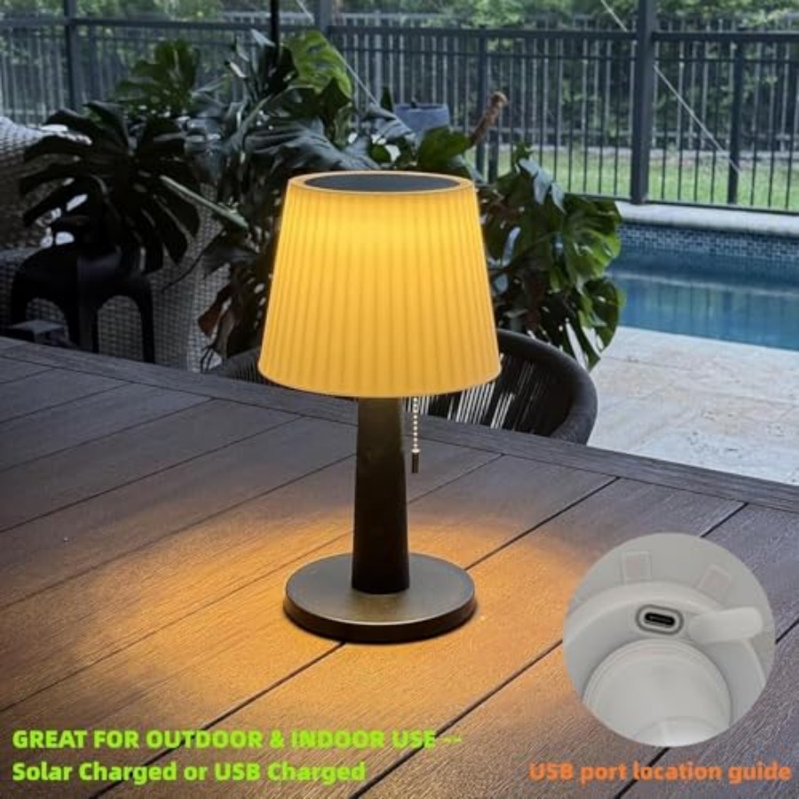 ソーラーテーブルランプ 屋外/屋内用 - 母の日ギフト 3つ - Outdoor Lighting Waterproof のレビューと価格