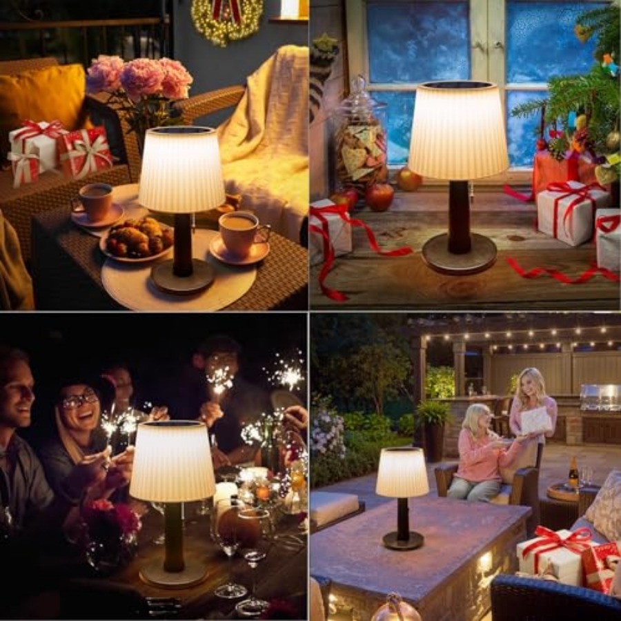 ソーラーテーブルランプ 屋外/屋内用 - 母の日ギフト 3つ - Outdoor Lighting Waterproof のレビューと価格