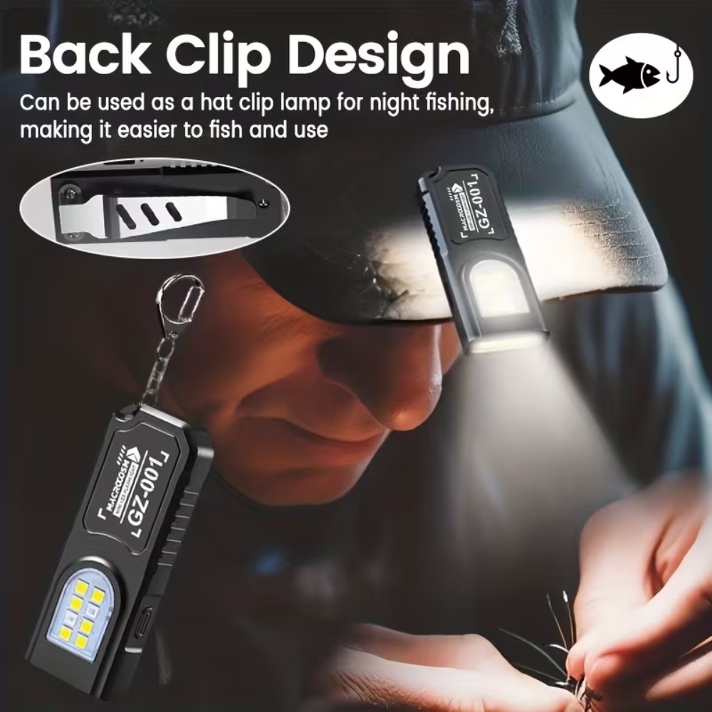 ミニ COB LED キーホルダー懐中電灯 USB 充電式ト - Outdoor Lighting Lumen のレビューと価格